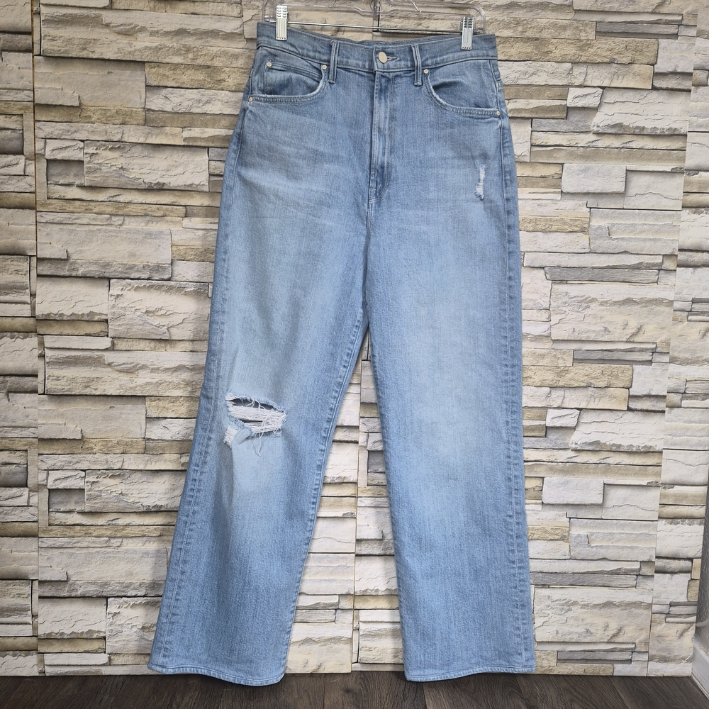 ​MOTHER Wide-Leg Jeans Women Size 29 Casual High-Waisted Tunnel Vision Denim